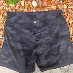lululemon athletica Black Camo High-Rise Bike Shorts